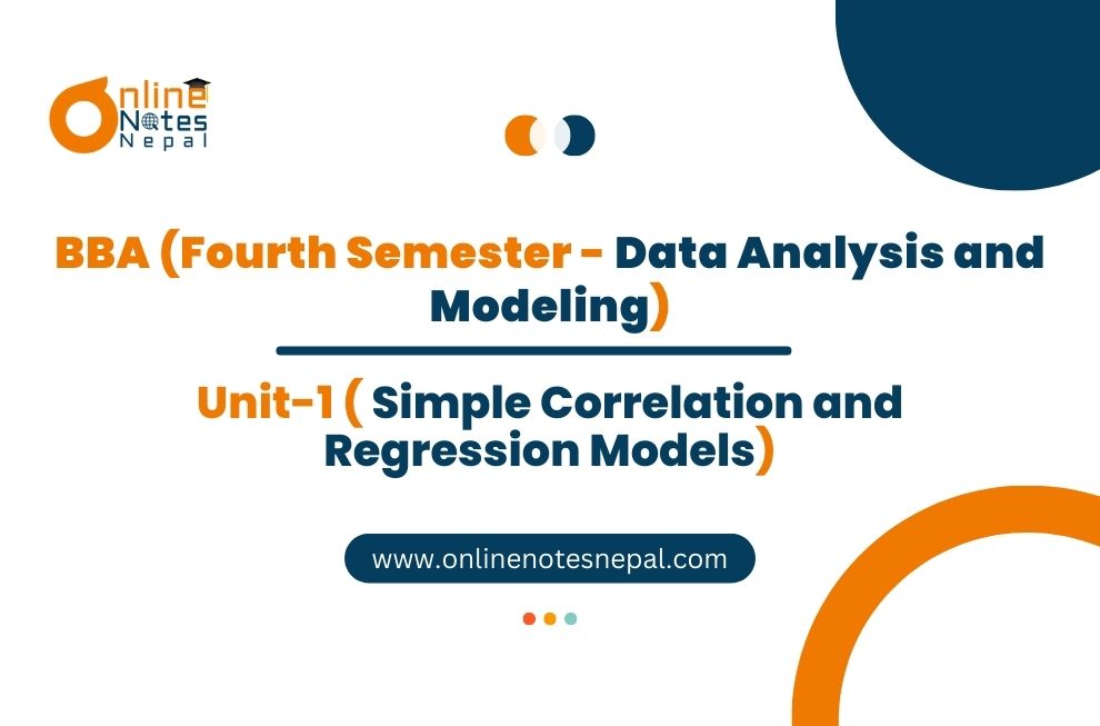 Unit I Simple Correlation and Regression Models Photo